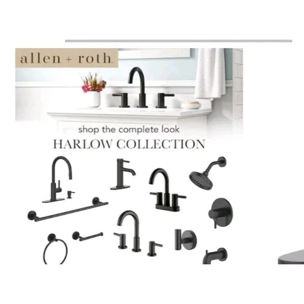 Allen And Roth Single Handle Bathroom Faucet 6567288 Black Harlow